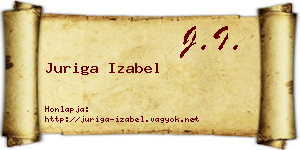 Juriga Izabel névjegykártya